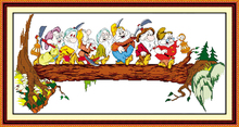 Seven Dwarfs cross stitch kit cartoon people 14ct 11ct count fabric canvas cotton x stitching embroidery DIY handmade needlework 2024 - buy cheap