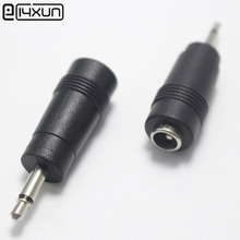5.5*2.1mm female jack to 3.5mm 2pole Mono Male plug DC Power Connector Adapter DC Power Conversion Head 2024 - купить недорого