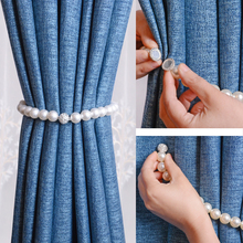 Home Decor Decorative Accessories Color plastic imitation pearls Curtain Modern magnetic Bandage Rope Buckles 2pc/lot 2024 - buy cheap