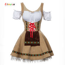 UTMEON S-4XL Sexy Beer Girl Costume Maid Wench Bavarian Fancy Dress Dirndl For Adult Women Oktoberfest Costume 2024 - buy cheap