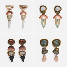 JURAN Za 2019 New Fashion Metal Maxi Vintage Drop Dangle Earrings for Women Trendy Pendant Earring Wholesale Wedding Jewelry 2024 - buy cheap
