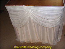 5 шт. 21ft белый шелк льда Юбка для стола с Swag для Свадебная вечеринка для торжеств бесплатная доставка 2024 - купить недорого