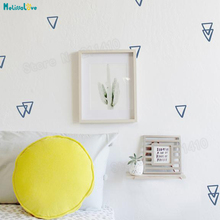 Vinyl Wall Sticker Outlined Triangles Pattern Decals For Kids Baby Room Nursery 3d Self-adhesive Vinyl Art Murals Gift YT256 2024 - buy cheap