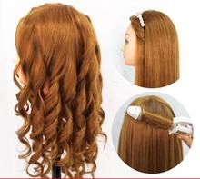 24'' 100% Real Human Hair Hairdressing Training Head For Hairstyles Hairdresser Dummy Doll Hair Curling Practice Mannequin Heads 2024 - buy cheap