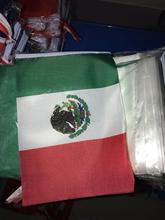 Bandeira mexicana, 100 pçs, bandeira em poliéster que acende à mão, 14*21cm, decoração para festas 2024 - compre barato