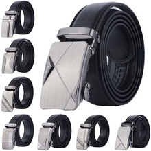 Men Belt Male Genuine Leather Strap Belts For Men Top Quality Automatic Buckle Black Belts Cummerbunds 2024 - buy cheap