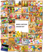 Creative cartoon eraser set for boys and girls , kawaii cartoon pencil eraser / rubber collection for kids 2024 - buy cheap
