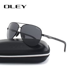 Солнцезащитные очки-авиаторы OLEY, черные поляризационные очки в стиле ретро, поляризационные, UV400, Y109, для мужчин и женщин, 2019 2024 - купить недорого
