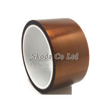 Free shipping 2pcs/lot 50mm x 33M Brown Heat Resistant High Temperature Polyimide Adhesive Tape 2024 - buy cheap