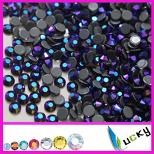 Top quality flat back hotfix rhinestones!288pcs ss30 jet hematite AB iron on crystal with strong grey glue super shine 2024 - buy cheap