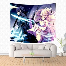 Sword Art-tapiz colgante de pared en línea, decoración del hogar, toalla de playa, alfombra de Picnic, manta personalizada, envío directo 2024 - compra barato