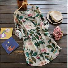 Summer Fashion Women Dress Casual Elegant O-neck Short Sleeve Work Office Vestido Printed Floral Loose Dress Plus Size 5XL 2024 - buy cheap