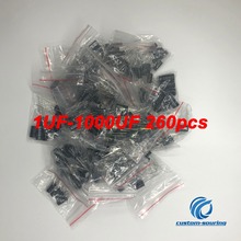 Free Shipping 260pc capacitor set 1UF-1000UF capacitor assortment Aluminum Electrolytic Capacitor pack 2024 - buy cheap