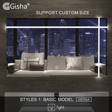Gisha-Espejo inteligente LED para baño, espejo de baño de pared, antivaho, altavoz compatible con Bluetooth, G8206 2024 - compra barato