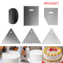 6 Pcs/Set Cake Scrapers Cream Spatula Irregular Teeth DIY Cake Tools Stainless Steel J2Y 2024 - buy cheap