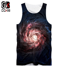 OGKB New Summer Tops Men/women 3d Paisley Vest Printed Galaxy Space Tank Top Man Bodybuilding Fitness Sleeveless Tee Shirts 5XL 2024 - buy cheap