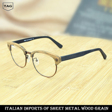 TAG Hezekiah-Montura de gafas ópticas de imitación de madera para mujer, Monturas de gafas Retro, 2019 2024 - compra barato