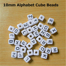 500pcs 10mm White DIY Acrylic Alphabet Cube Letter Bead plastic letter beads 2024 - buy cheap