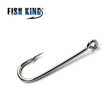 FISH KING Fishing Hook 10-20# 100pcs Soft Lure Hooks Long Shank Ringed Baitholder Wobbler Jig Head Carp Worm Vissen Anzuelos GAG 2024 - buy cheap