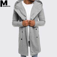 Moomphya-chaqueta con capucha de estilo largo para hombre, gabardina cortavientos de hip-hop, chaqueta de invierno 2024 - compra barato