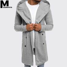 Moomphya Long style hooded men jacket trench coat men windbreaker hip hop veste homme men chaqueta hombre winter outwear jacket 2024 - buy cheap