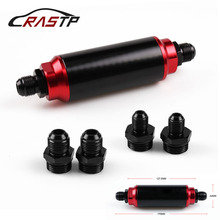 RASTP - Black & Red 40 Micron Swirl Pump AN6 / AN8 / AN10 Fuel Filter Inline High Flow Fuel Turbo RS-FRG014 2024 - buy cheap