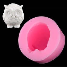 3D Owl Soap Mould Candles Melts Soap Crafts Silicone Mold Handmade Mold Pink 2024 - buy cheap