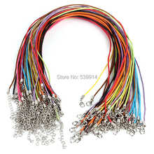 60pcs 18'' Mix Color 1.5mm Wax Cord Necklace Cord For DIY Craft Jewelry,Lobster Clasp Mixed Color Wax Cord Necklaces 2024 - buy cheap