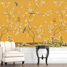 Custom wallpaper 3d papier peint painter and everything is large Chinese classical art pen flower bird TV background wall paper 2024 - buy cheap