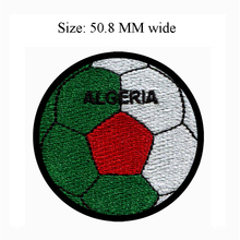 Алжир футбольный мяч заплата вышивки 50,8 MM Ширина/атлетика/аппликация на одежду/смола для горячего расплава проезжей части 2024 - купить недорого