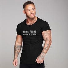 New Fashion Men T Shirts Summer Compression Top Tees Mens Clothing Short Sleeve Casual O Neck Knitted Fitness Tshirt Sportswear 2024 - buy cheap