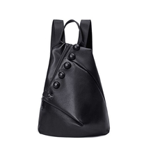 Mochila de piel sintética con diseño de marca famosa para mujer, bolso de hombro de estilo universitario, a la moda, nueva 2024 - compra barato