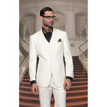 Latest Coat Pant Designs Ivory Jacket Men Wedding Suits Slim Fit 3 Piece Blazers Custom Tuxedo Groom mens Suit Terno Masculino 2024 - buy cheap