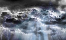 Lightning Dark Sky Clouds photography studio background  High quality Computer print wall photo backdrop 2024 - buy cheap