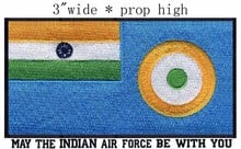 Bandera de la Fuerza Aérea India 3,0 "Parche de bordado ancho para transferencias/parches de Golf/parche bordado de flores 2024 - compra barato