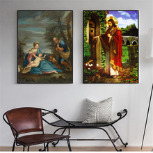 Pinturas europeias de parede artística, imagem de tela para sala de estar, pinturas suspensas, deusa religiosa, vintage 2024 - compre barato