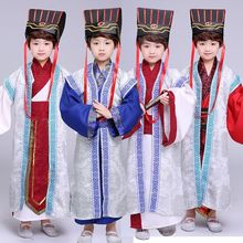 Chinese Traditional Hanfu Costume for Child Robe +coat+ Hat Ancient Tang Outfit Kids Boy Folk Dance Clothing Han Dynasty Cloth 2024 - buy cheap