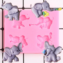 Elephant Shape Silicone Mold Animals Cake Fondant Molds Rose DIY Party Cake Decorating Tools Candy Chocolate Gumpaste Mould 2024 - buy cheap