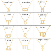 2019 New 12 Constellation Aries Scorpio Pendant Necklaces Virgo Necklace Birthday Gifts NO Card for Women Girl Jewelry best Gift 2024 - buy cheap