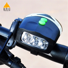 3 LED Bike Light Handlebar Ring Bell Electronic Bright Bicycle Front Lamp Horns Cycling Loud Alarm Sound Headlight for Bicycles 2024 - buy cheap