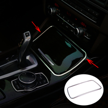 Console interior do carro painel de engrenagem suporte copo água quadro capa guarnição tira acessórios do carro estilo para bmw série 5 f10 f18 2024 - compre barato