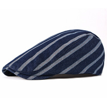 Fashion Striped Hats For Men Women Casual Cotton Beret Caps Gorras Planas England British Retro Boinas Flat Caps Berets 2024 - buy cheap