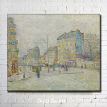 impression Van city house street people canvas printings oil painting printed on canvas wall art decoration picture no frame 2024 - buy cheap