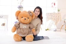 beautiful skirt brown teddy bear plush toy soft doll , birthday gift w5443 2024 - buy cheap