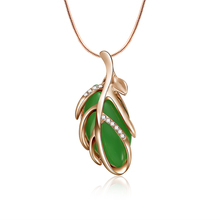 2019 Новый Модный кулон ожерелье полый металл с зеленым подвеска с бусинами из камней Трендовое Кристальное женское ожерелье ювелирные изделия 2024 - купить недорого