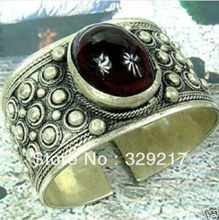 Exquisite Carved Big Black Beads Unisex Tibet Bangles Open Bracelets 2024 - buy cheap