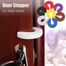 4PCS EVA C Shape Security Cabinet Locks Door Clip Baby Safety Locks Children Protection Kids Finger Safe Soft Foam Door Stopper 2024 - buy cheap