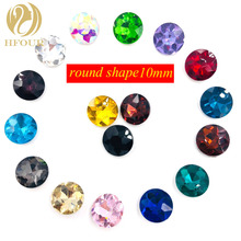 Hot sale 10mm 50pcs/pack Crystal glass round shape Gemstone Flower pointback rhinestones nail art/DIY clothing/accessories 2024 - buy cheap