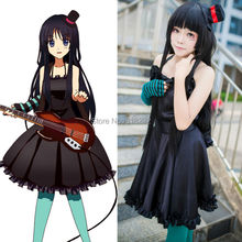 K-ON! Akiyama Mio Black Tee Cocktail Dress Uniform Outfit Anime Cosplay Costumes 2024 - buy cheap