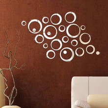 Circles Mirror Style Wall Sticker Removable Decal Vinyl Art Mural Wall Stickers Home Decoration DIY Poster Stickers B1 2024 - buy cheap
